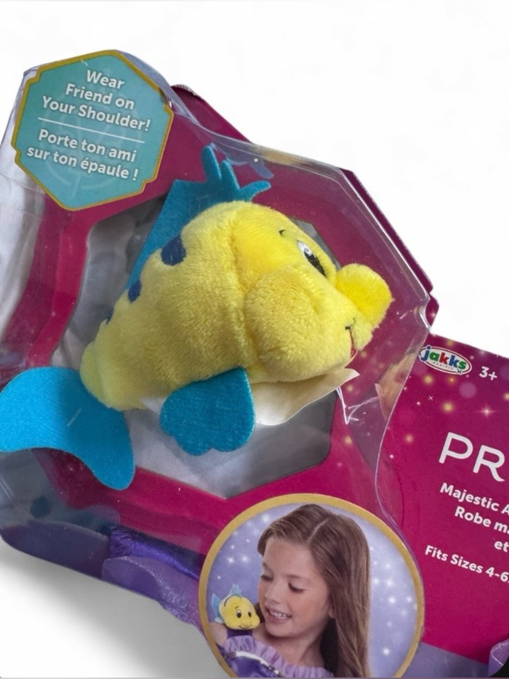 NWT Disney Princess Ariel Dress with Flounder
Shoulder Plush Costume 4-6X Age 3+ - Picture 3 of 13
